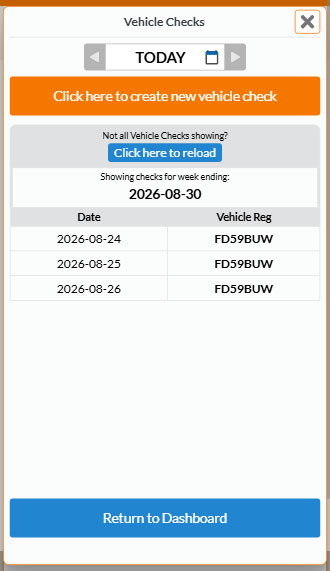 Vehicle Check Log